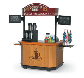 thiết kế kiosk bán caffe